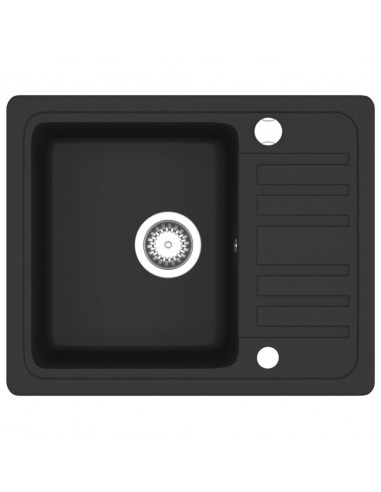 Lavello da Cucina in Granito Vasca Singola Nera