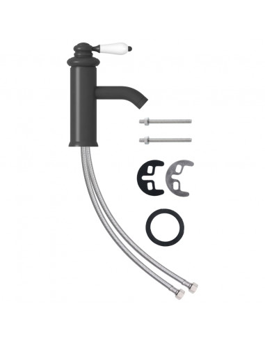 Rubinetto per Lavabo del Bagno Grigio 130x180 mm