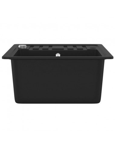 Lavello da Cucina in Granito Vasca Singola Nera