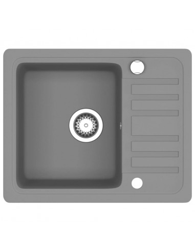 Lavello da Cucina in Granito Vasca Singola Grigio