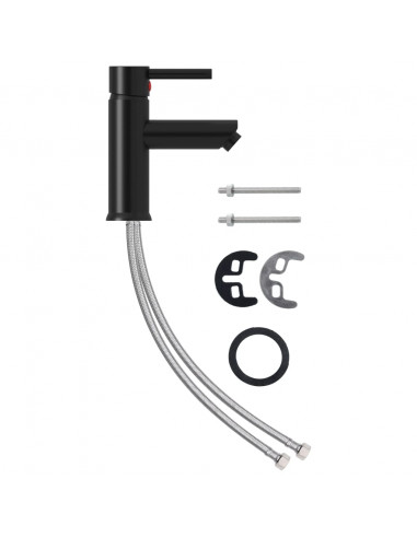 Rubinetto per Lavabo del Bagno Nero 130x176 mm