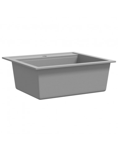 Lavello da Cucina in Granito Vasca Singola Grigio