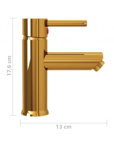 Rubinetto per Lavabo del Bagno Oro 130x176 mm