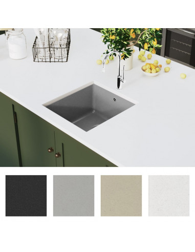 Lavello da Cucina in Granito Vasca Singola Grigio