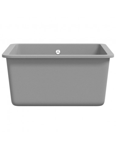 Lavello da Cucina in Granito Vasca Singola Grigio