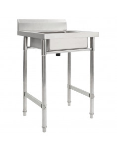 Lavello da Cucina Vasca Singola in Acciaio Inossidabile 2