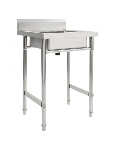 Lavello da Cucina Vasca Singola in Acciaio Inossidabile