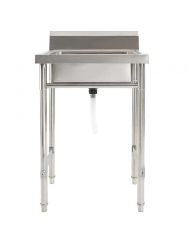 Lavello da Cucina Vasca Singola in Acciaio Inossidabile