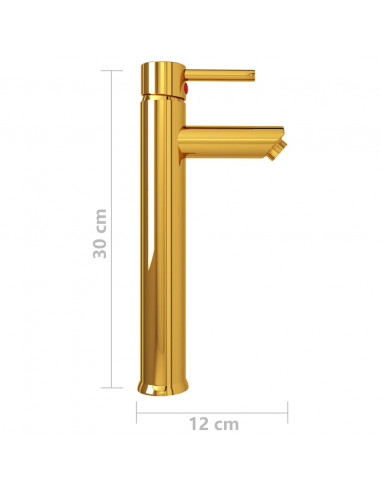 Rubinetto Miscelatore da Bagno Oro 12x30 cm