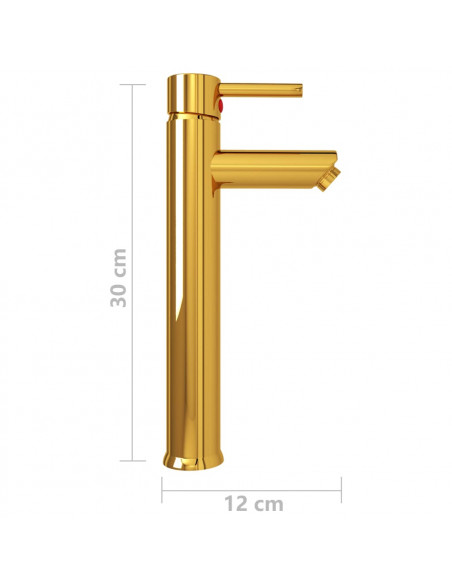 Rubinetto Miscelatore da Bagno Oro 12x30 cm