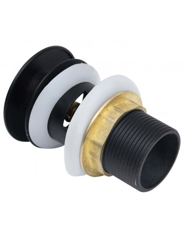 Scarico a Pressione con Funzione Troppopieno Nero 6,4x6,4x9,1cm