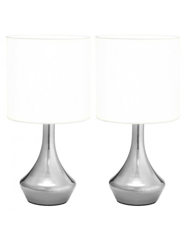 Lampade da Tavolo 2 pz Pulsanti Touch Bianche E14