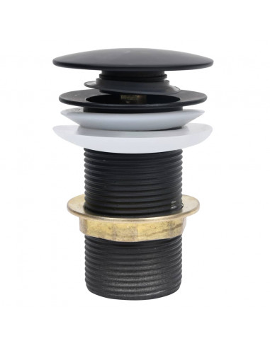 Scarico a Pressione senza Troppopieno Nero 6,4x6,4x9,1 cm