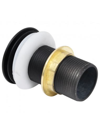 Scarico a Pressione senza Troppopieno Nero 6,4x6,4x9,1 cm