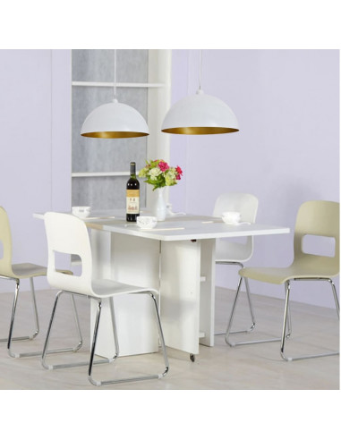 Lampada a Sospensione 2pz Altezza Regolabile Semisferica Bianca