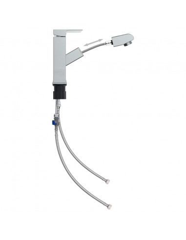 Rubinetto Lavabo da Bagno Estraibile Finitura Cromo 157x172 mm