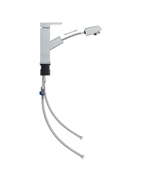 Rubinetto Lavabo da Bagno Estraibile Finitura Cromo 157x172 mm