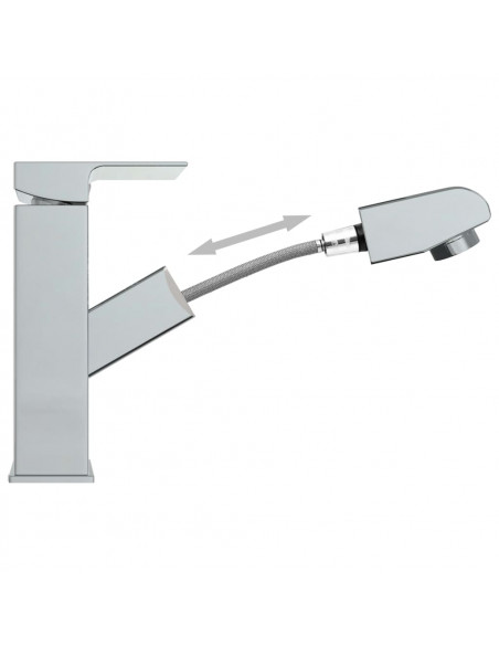 Rubinetto Lavabo da Bagno Estraibile Finitura Cromo 157x172 mm