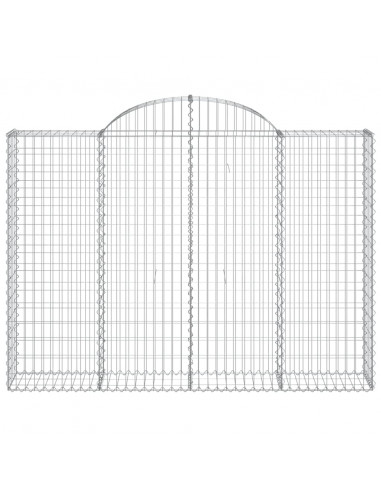 Cesti Gabbioni ad Arco 7 pz 200x30x140/160 cm Ferro Zincato