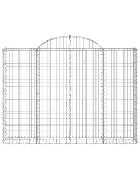 Cesti Gabbioni ad Arco 7 pz 200x30x140/160 cm Ferro Zincato