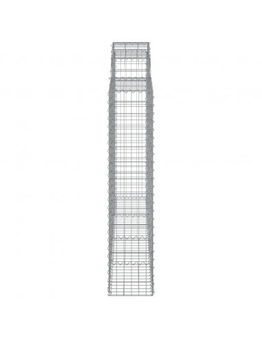 Cesti Gabbioni ad Arco 7 pz 200x30x140/160 cm Ferro Zincato