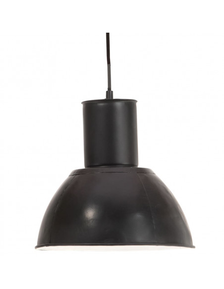 Lampada a Sospensione 25 W Nera Rotonda 28,5 cm E27