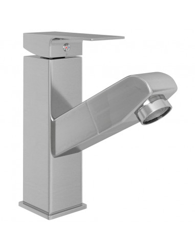 Rubinetto Lavabo da Bagno Funzione Estraibile Argento 157x172 mm