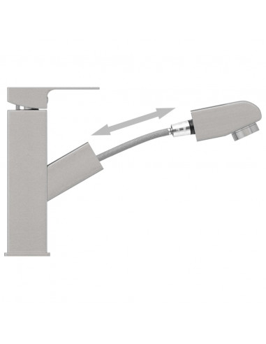 Rubinetto Lavabo da Bagno Funzione Estraibile Argento 157x172 mm