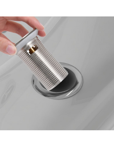 Scarico a Pressione Funzione Troppopieno Cromo 6,4x6,4x9,1cm