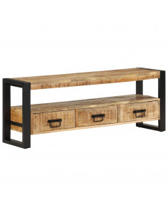 Mobile Porta TV 120x30x45 cm in Legno Massello di Mango 2