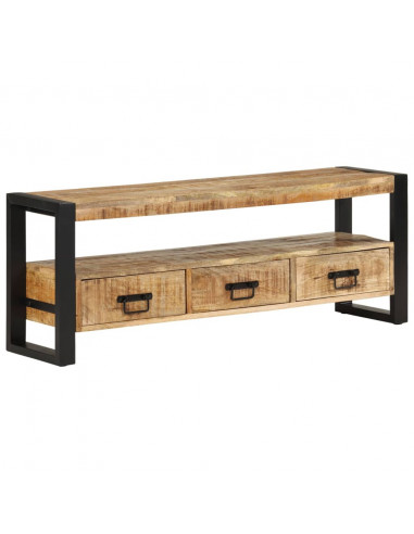 Mobile Porta TV 120x30x45 cm in Legno Massello di Mango