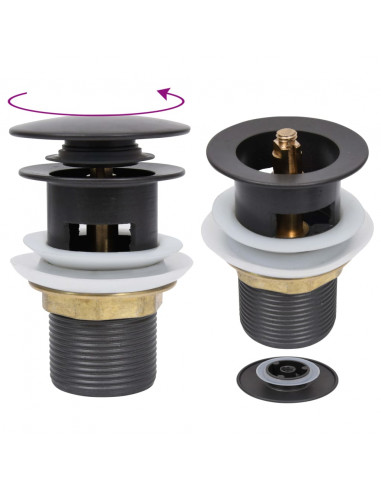 Scarico a Pressione Funzione Troppopieno Grigio 6,4x6,4x9,1cm