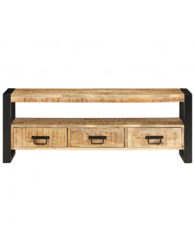 Mobile Porta TV 120x30x45 cm in Legno Massello di Mango