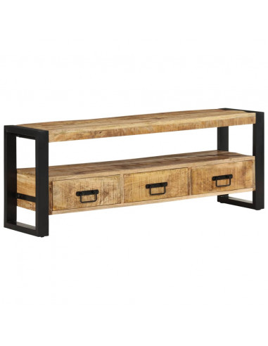 Mobile Porta TV 120x30x45 cm in Legno Massello di Mango
