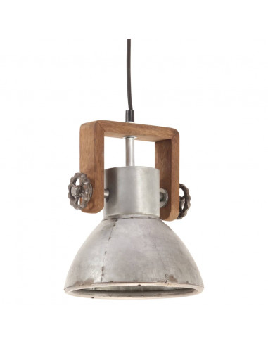 Lampada a Sospensione Industriale 25 W Argento Rotonda 19cm E27