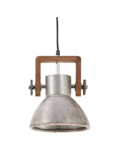 Lampada a Sospensione Industriale 25 W Argento Rotonda 19cm E27