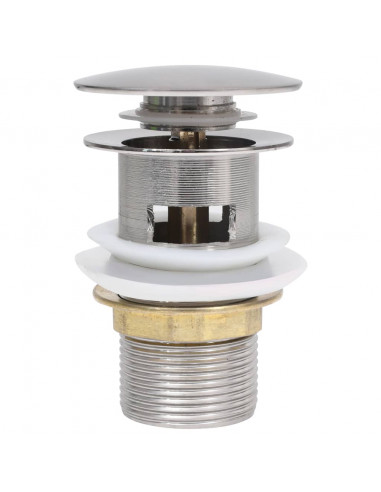 Scarico a Pressione Funzione Troppopieno Argento 6,4x6,4x9,1 cm