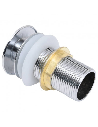 Scarico a Pressione Funzione Troppopieno Argento 6,4x6,4x9,1 cm