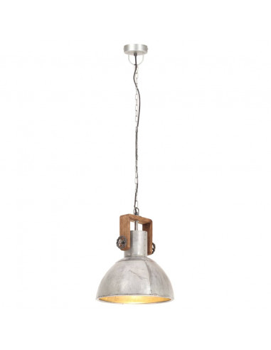 Lampada a Sospensione Industriale 25 W Argento Rotonda 30cm E27