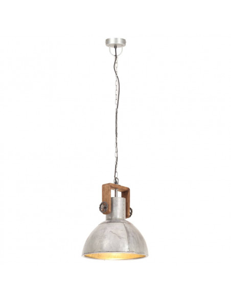 Lampada a Sospensione Industriale 25 W Argento Rotonda 30cm E27