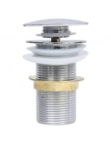 Scarico a Pressione Senza Troppopieno Cromo 6,4x6,4x9,1cm