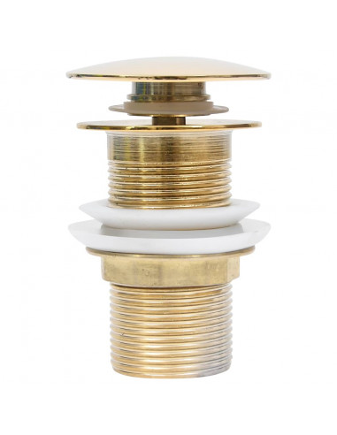 Scarico a Pressione senza Troppopieno Oro 6,4x6,4x9,1 cm