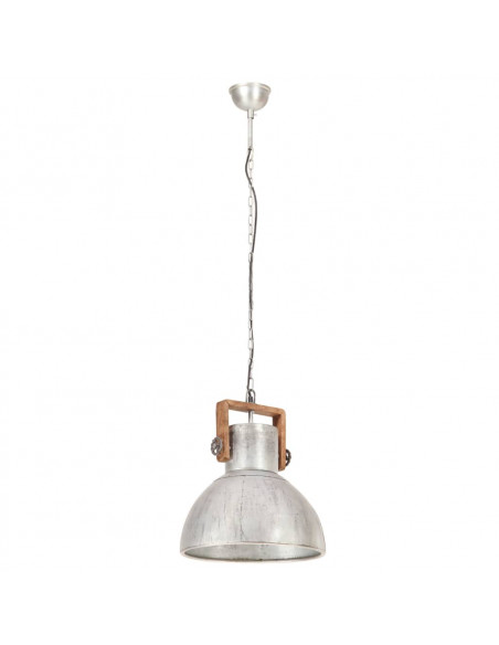 Lampada a Sospensione Industriale 25 W Argento Rotonda 40cm E27