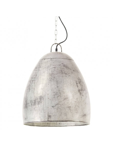 Lampada a Sospensione Industriale 25 W Argento Rotonda 42cm E27