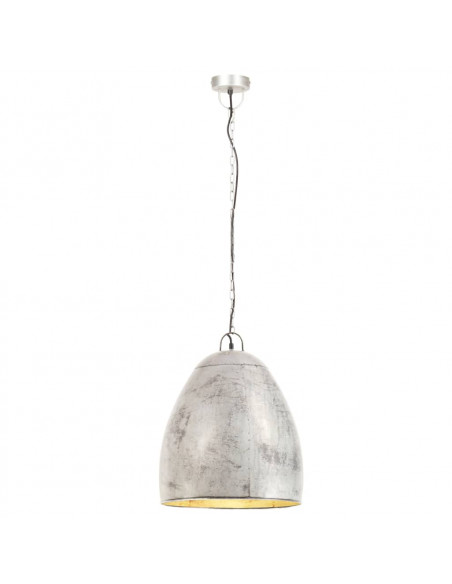 Lampada a Sospensione Industriale 25 W Argento Rotonda 42cm E27