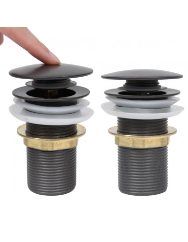 Scarico a Pressione Senza Troppopieno Grigio 6,4x6,4x9,1 cm