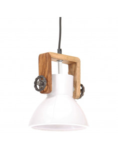 Lampada a Sospensione Industriale 25 W Bianca Rotonda 19 cm E27 2