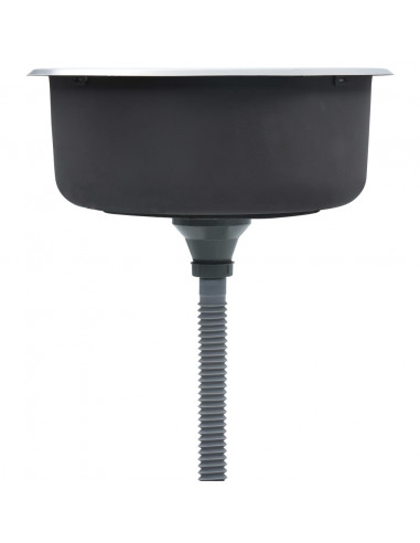 Lavello da Cucina con Filtro e Sifone in Acciaio Inox