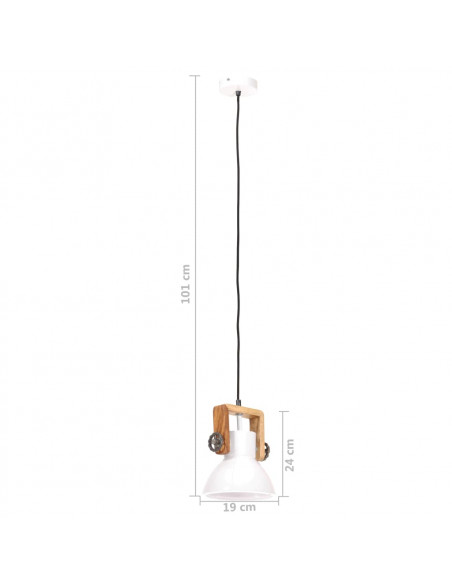 Lampada a Sospensione Industriale 25 W Bianca Rotonda 19 cm E27