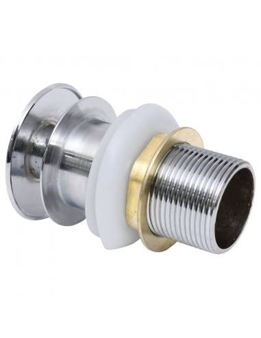 Scarico a Pressione Senza Troppopieno Argento 6,4x6,4x9,1 cm